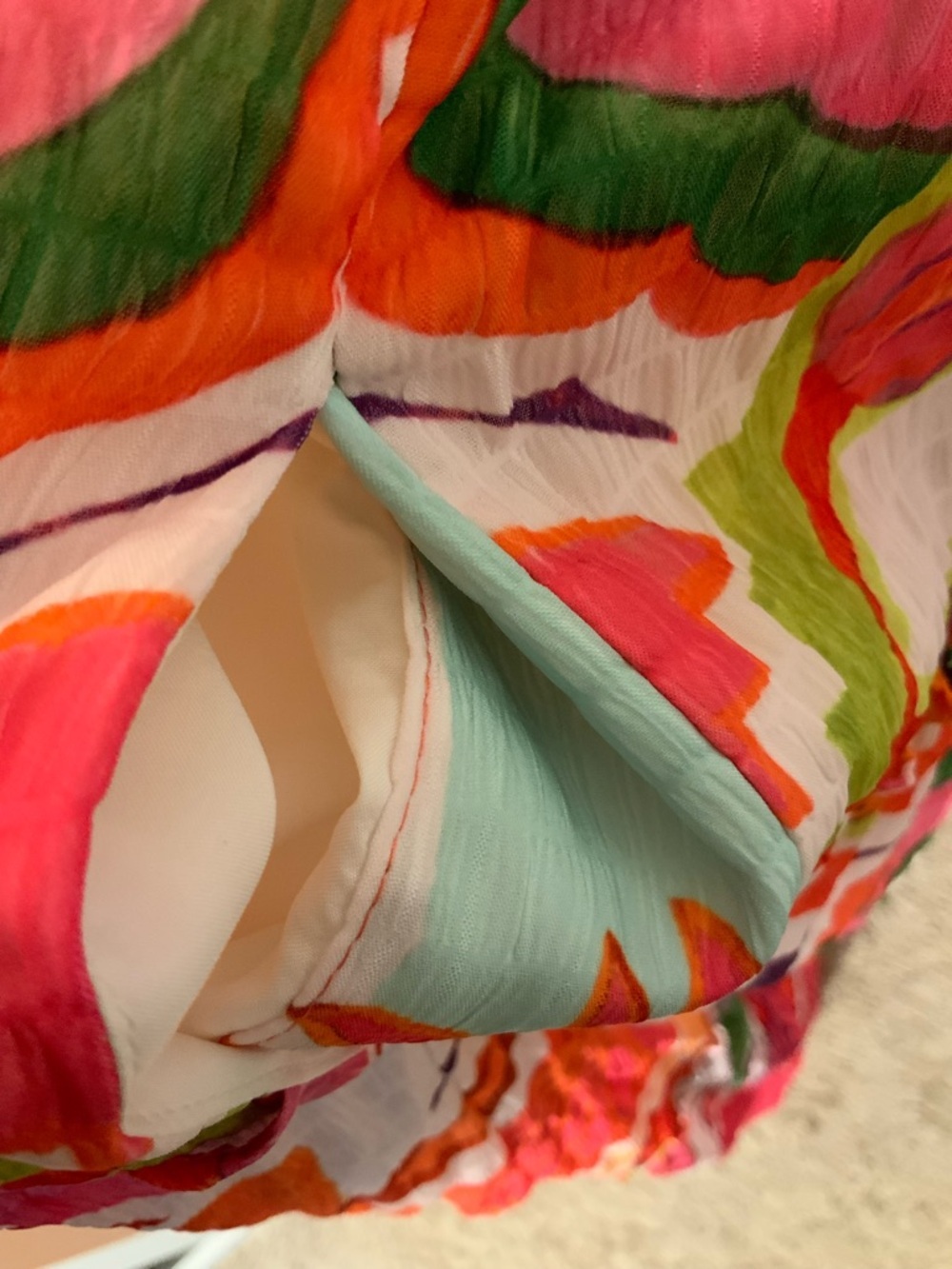 Vince Camuto Floral Tiered Maxi Dress in Orange and Pink NWT - Picture 5 of 6